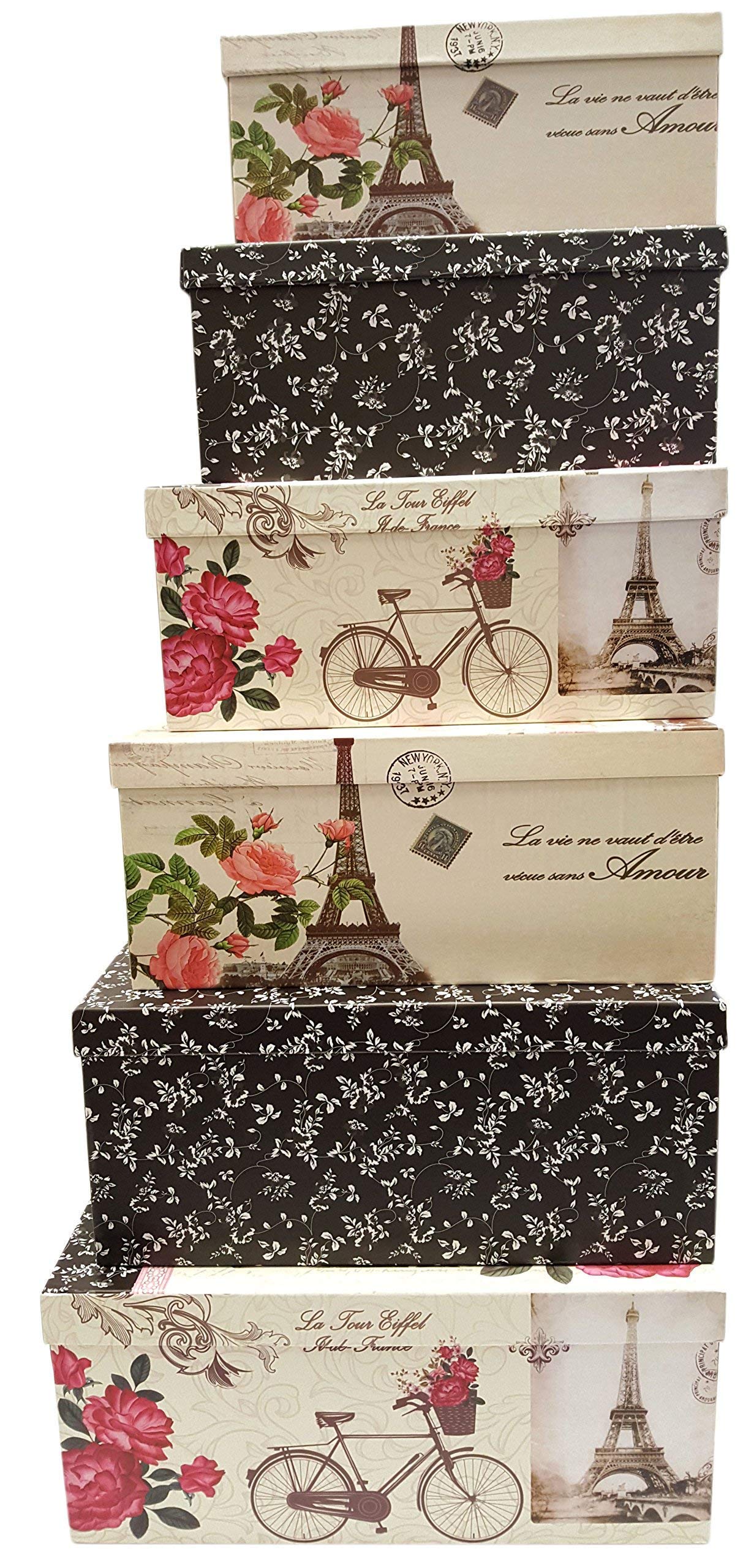 Amazon.com: ALEF Paris Extra Large Nesting Storage Boxes - Set of